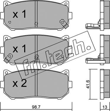 Fri.Tech. 381.0 - Bremžu uzliku kompl., Disku bremzes ps1.lv