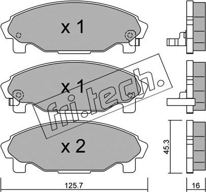 Fri.Tech. 388.0 - Bremžu uzliku kompl., Disku bremzes ps1.lv