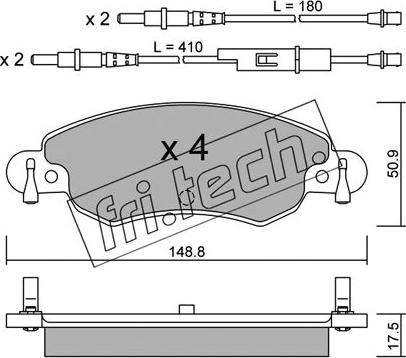 Fri.Tech. 339.0 - Bremžu uzliku kompl., Disku bremzes ps1.lv