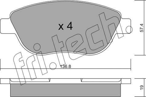 Fri.Tech. 331.1 - Bremžu uzliku kompl., Disku bremzes ps1.lv