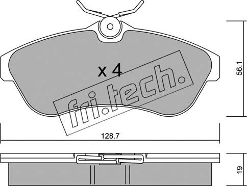 Fri.Tech. 338.0 - Bremžu uzliku kompl., Disku bremzes ps1.lv