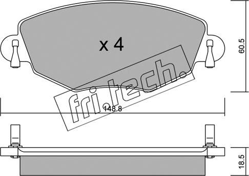 Fri.Tech. 327.0 - Bremžu uzliku kompl., Disku bremzes ps1.lv