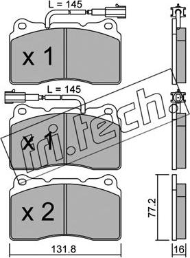 Fri.Tech. 297.0 - Bremžu uzliku kompl., Disku bremzes ps1.lv