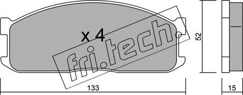 Fri.Tech. 241.0 - Bremžu uzliku kompl., Disku bremzes ps1.lv