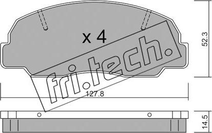 Fri.Tech. 248.0 - Bremžu uzliku kompl., Disku bremzes ps1.lv