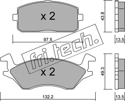 Fri.Tech. 243.0 - Bremžu uzliku kompl., Disku bremzes ps1.lv