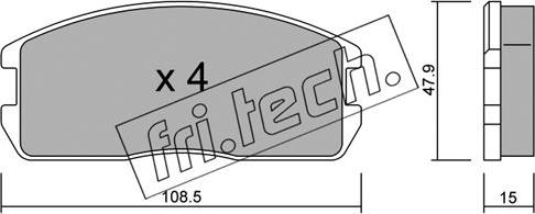 Fri.Tech. 247.0 - Bremžu uzliku kompl., Disku bremzes ps1.lv