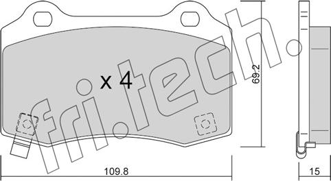 Japanparts JPP-907 - Bremžu uzliku kompl., Disku bremzes ps1.lv