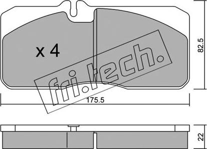 Fri.Tech. 280.0 - Bremžu uzliku kompl., Disku bremzes ps1.lv