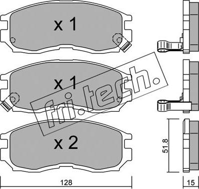 Fri.Tech. 233.0 - Bremžu uzliku kompl., Disku bremzes ps1.lv