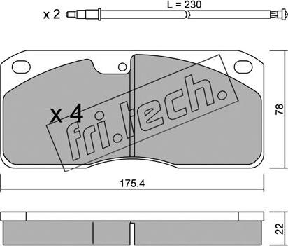 Fri.Tech. 279.0W - Bremžu uzliku kompl., Disku bremzes ps1.lv