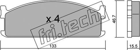 Fri.Tech. 274.0 - Bremžu uzliku kompl., Disku bremzes ps1.lv