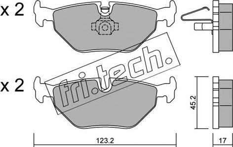 Fri.Tech. 270.0 - Bremžu uzliku kompl., Disku bremzes ps1.lv