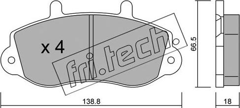 Fri.Tech. 273.0 - Bremžu uzliku kompl., Disku bremzes ps1.lv