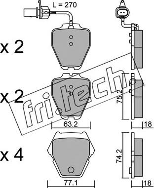 Fri.Tech. 790.1 - Bremžu uzliku kompl., Disku bremzes ps1.lv