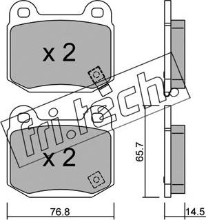 Fri.Tech. 755.0 - Bremžu uzliku kompl., Disku bremzes ps1.lv