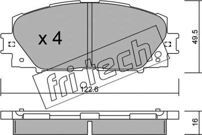 Fri.Tech. 761.1 - Bremžu uzliku kompl., Disku bremzes ps1.lv