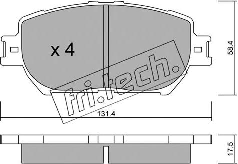 Fri.Tech. 767.0 - Bremžu uzliku kompl., Disku bremzes ps1.lv