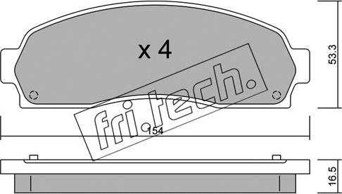 Fri.Tech. 701.0 - Bremžu uzliku kompl., Disku bremzes ps1.lv