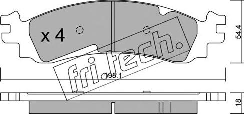 Fri.Tech. 702.0 - Bremžu uzliku kompl., Disku bremzes ps1.lv