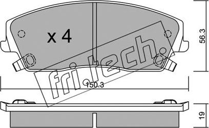 Fri.Tech. 732.0 - Bremžu uzliku kompl., Disku bremzes ps1.lv