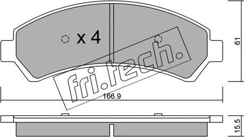 Fri.Tech. 737.0 - Bremžu uzliku kompl., Disku bremzes ps1.lv