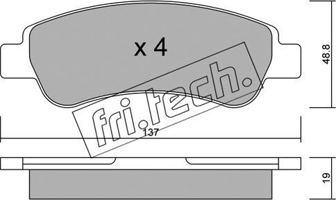 Fri.Tech. 726.0 - Bremžu uzliku kompl., Disku bremzes ps1.lv