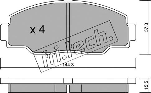 Fri.Tech. 771.0 - Bremžu uzliku kompl., Disku bremzes ps1.lv