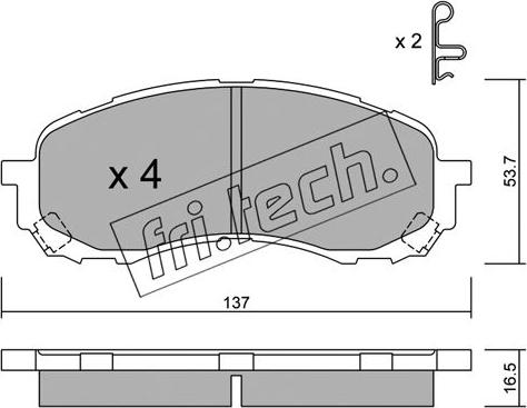 Fri.Tech. 778.0 - Bremžu uzliku kompl., Disku bremzes ps1.lv