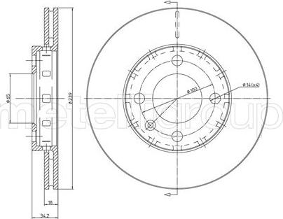 Fri.Tech. BD0454 - Bremžu diski ps1.lv