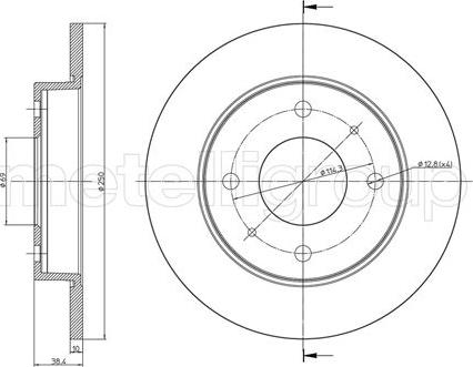 Fri.Tech. BD0418 - Bremžu diski ps1.lv