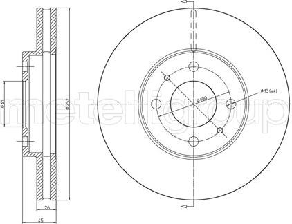 Fri.Tech. BD0435 - Bremžu diski ps1.lv