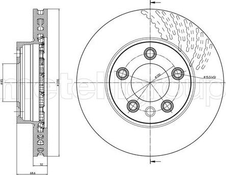 Fri.Tech. BD0559 - Bremžu diski ps1.lv