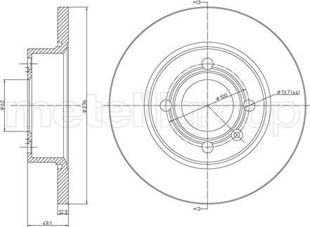 Fri.Tech. BD0584 - Bremžu diski ps1.lv