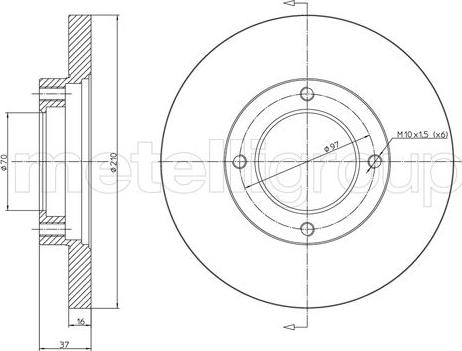 Fri.Tech. BD0657 - Bremžu diski ps1.lv