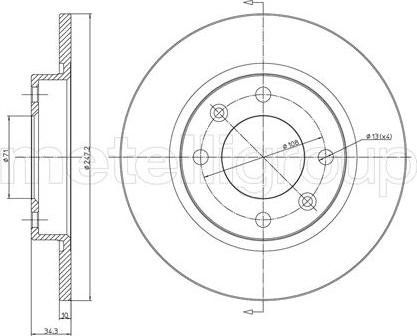 Fri.Tech. BD0166 - Bremžu diski ps1.lv