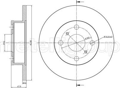 Fri.Tech. BD0160 - Bremžu diski ps1.lv