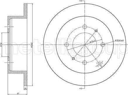 Fri.Tech. BD0845 - Bremžu diski ps1.lv