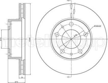 Fri.Tech. BD0834 - Bremžu diski ps1.lv