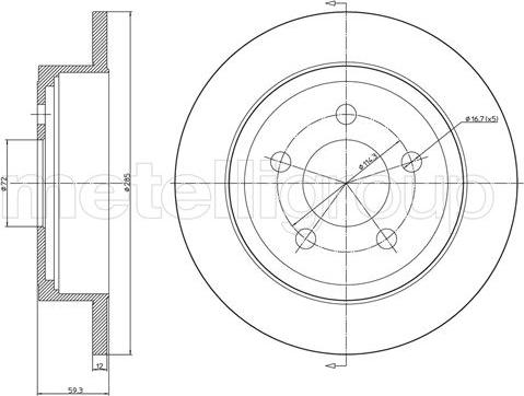 Blue Print ADA104308 - Bremžu diski ps1.lv