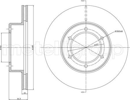 Fri.Tech. BD0346 - Bremžu diski ps1.lv