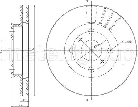 Fri.Tech. BD0384 - Bremžu diski ps1.lv