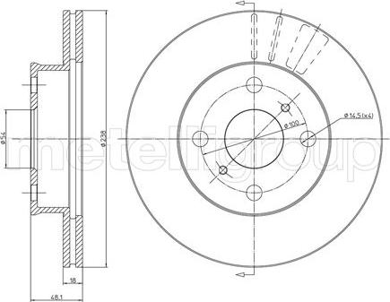 Fri.Tech. BD0292 - Bremžu diski ps1.lv