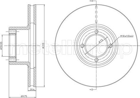 Fri.Tech. BD0244 - Bremžu diski ps1.lv