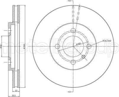 Fri.Tech. BD0253 - Bremžu diski ps1.lv