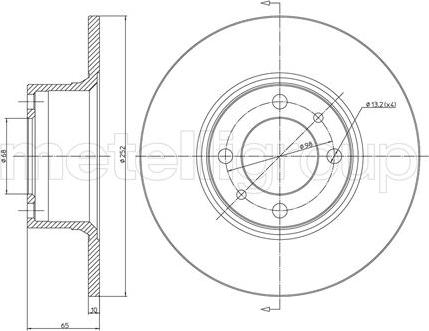 Fri.Tech. BD0215 - Bremžu diski ps1.lv