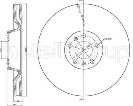 Fri.Tech. BD1529 - Bremžu diski ps1.lv