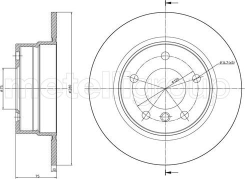 Fri.Tech. BD1612 - Bremžu diski ps1.lv