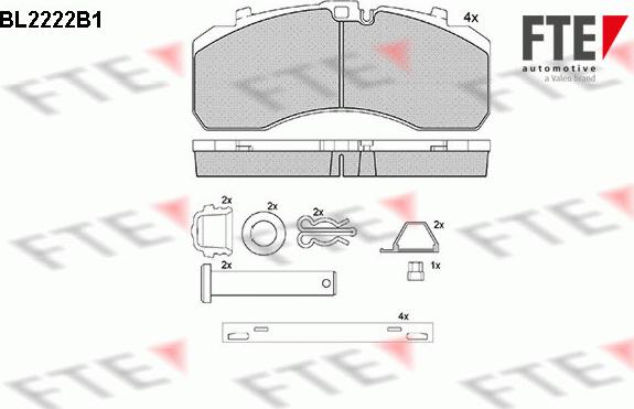 FTE 9500008 - Bremžu uzliku kompl., Disku bremzes ps1.lv