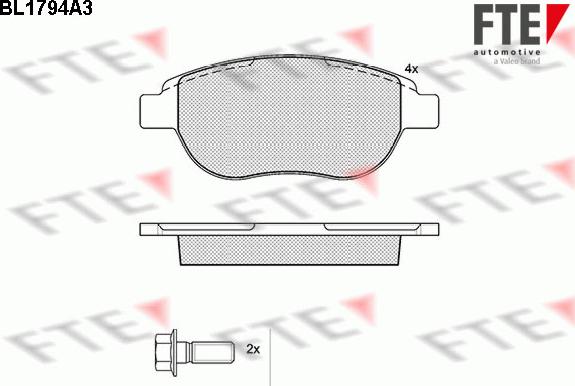 FTE 9010364 - Bremžu uzliku kompl., Disku bremzes ps1.lv